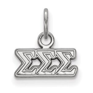 Sterling Silver Sigma Sigma Sigma XS (Tiny) Greek Letters Charm